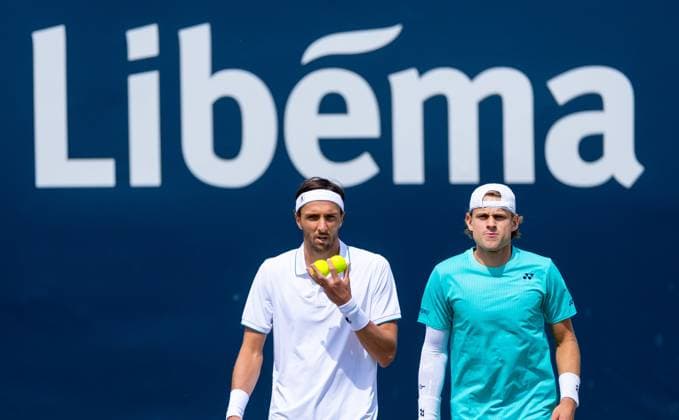 DEN BOSCH - Zizou Bergs (BEL) and Arthur Rinderknech (FRA) during the ATP, Tennis Herren doubles final match against Sander Arends and David Pel at the LibÃ ma Open 2026. The combined ATP WTA, Tennis Damen tournament is being held on the grounds of the former Autotron car theme park. IRIS VAN DEN BROEK ANP xVIxANPxSportx xxANPxIVx 560891502 originalFilename: 560891502.jpg