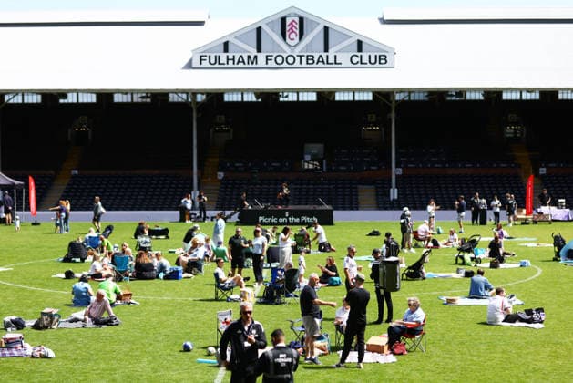 Fulham FC Picnic on the Pitch 2026. Fulham FC Picnic on the Pitch, Day One, Football, Craven Cottage, London - 13 Jun 2026London Craven Cottage United Kingdom  Copyright: xJamesxMarsh Shutterstockx 16924169e