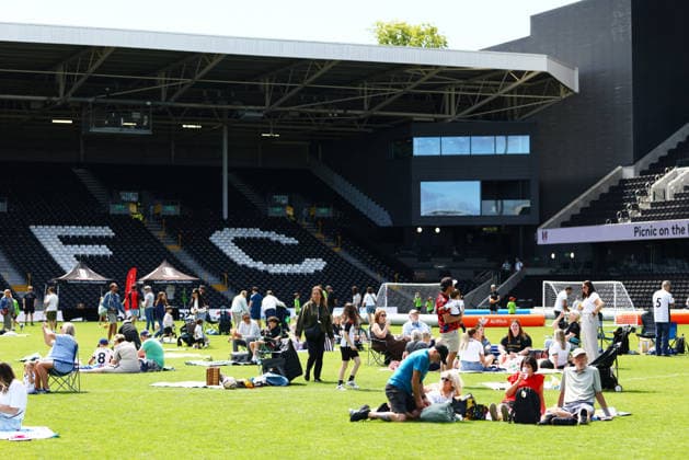 Fulham FC Picnic on the Pitch 2026. Fulham FC Picnic on the Pitch, Day One, Football, Craven Cottage, London - 13 Jun 2026London Craven Cottage United Kingdom  Copyright: xJamesxMarsh Shutterstockx 16924169s