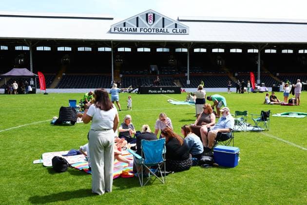 Fulham FC Picnic on the Pitch 2026. Fulham FC Picnic on the Pitch, Day One, Football, Craven Cottage, London - 13 Jun 2026London Craven Cottage United Kingdom  Copyright: xJamesxMarsh Shutterstockx 16924169be
