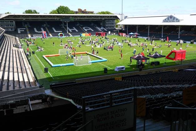 Fulham FC Picnic on the Pitch 2026. Fulham FC Picnic on the Pitch, Day One, Football, Craven Cottage, London - 13 Jun 2026London Craven Cottage United Kingdom  Copyright: xJamesxMarsh Shutterstockx 16924169at
