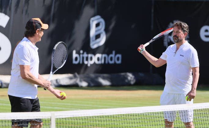13 06 2026, Boss Open 2026, ATP Tour 250 Stuttgart, TTC Weissenhof, Tennis, Sport, in the picture Matthias Matze Knop with Joerg Althoff