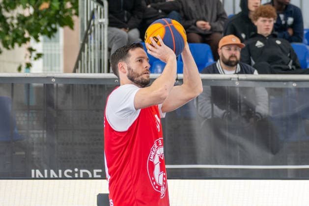 Hugo Suhard Team Toulouse, 40 throwing in Innside 3x3 Circus, basketball, group phase, D Sports, 13 06 2026 Innside 3x3 Circus, basketball, group phase, D Sports, 13 06 2026 Duesseldorf Copyright: xEibner-Pressefoto ThomasxHaeslerx EP_THR