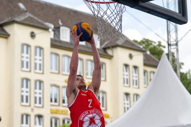 Bart van Schaik Team Utrecht, 27 goes to the basket Innside 3x3 Circus, basketball, group phase, D Sports, 13 06 2026 Innside 3x3 Circus, basketball, group phase, D Sports, 13 06 2026 Duesseldorf Copyright: xEibner-Pressefoto ThomasxHaeslerx EP_THR
