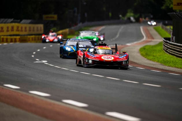 24 HEURES DU MANS 2026 - RACE - SATURDAY 50 FUOCO Antonio (ita), NIELSEN Nicklas (dnk), MOLINA Miguel (spa), Ferrari AF Corse, Ferrari 499P 50, Hypercar, action during the 24 Hours of Le Mans 2026, 3rd round of the 2026 FIA World Endurance Championship, on June 13, 2026 on the Circuit des 24 Heures du Mans in Le Mans, France - Le MansFrance  Copyright: xCharlyxLopezx