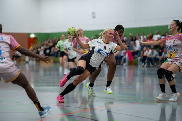 U20 Women National Team Germany GER vs U20 Women National Team Spain SPA , Handball, Four Nations Tournament, 13 6 2026, Season 2025 2026, Hannover Ruslana Litvinov Germany U20 Women, 08, plays at Buxtehuder SV in goal throw Hannover Sporthalle IGS Badenstedt Germany
