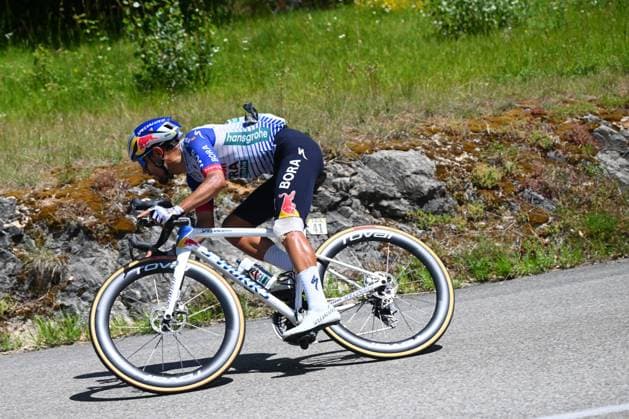 Tour Auvergne - Rhone-Alpes 2026 Stage 7 GRAND COLOMBIER, FRANCE - JUNE 13 : Martinez Daniel Felipe (COL) of Red Bull - BORA - Hansgrohe during stage 7 of the 78th edition of Tour Auvergne - Rhone-Alpes an UCI World Tour 2.UWT cycling road race stage for Men Elite of 133.6 km with start in La Bridoire and finish in Grand Colombier on June 13, 2026 in Grand Colombier, France, 13 06 2026 ( Motordriver Guy De Vuyst - Grand Colombier France  Copyright: xVincentxKalutx