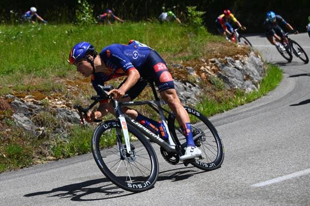Tour Auvergne - Rhone-Alpes 2026 Stage 7 GRAND COLOMBIER, FRANCE - JUNE 13 : Team Picnic Postnl rider during stage 7 of the 78th edition of Tour Auvergne - Rhone-Alpes an UCI World Tour 2.UWT cycling road race stage for Men Elite of 133.6 km with start in La Bridoire and finish in Grand Colombier on June 13, 2026 in Grand Colombier, France, 13 06 2026 ( Motordriver Guy De Vuyst - Grand Colombier France  Copyright: xVincentxKalutx