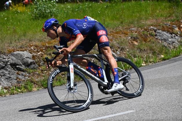 Tour Auvergne - Rhone-Alpes 2026 Stage 7 GRAND COLOMBIER, FRANCE - JUNE 13 : Team Picnic Postnl rider during stage 7 of the 78th edition of Tour Auvergne - Rhone-Alpes an UCI World Tour 2.UWT cycling road race stage for Men Elite of 133.6 km with start in La Bridoire and finish in Grand Colombier on June 13, 2026 in Grand Colombier, France, 13 06 2026 ( Motordriver Guy De Vuyst - Grand Colombier France  Copyright: xVincentxKalutx