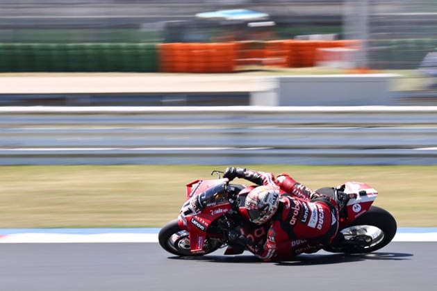 MOTORSPORTS - Superbike - Pirelli Emilia Romagna Round Photo by IPA ABACAPRESS.COM85641839 - 11 Nicolo Bulega (ITA) Ducati Panigale V4R, Aruba.It Racing - Ducati during the FIM Superbike World Championship, WM, Weltmeisterschaft Pirelli Emilia Romagna Round at the Misano World Circuit Marco Simoncelli, Misano Adriatico, Italy on June 13, 2026 during the Pirelli Emilia Romagna Round, World Superbike (SBK) race in Italy, Italy, June 13, 2026 Italy Italy  Copyright: xIPAxSport ABACAx