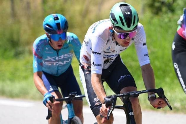 Tour Auvergne - Rhone-Alpes 2026 Stage 7 GRAND COLOMBIER, FRANCE - JUNE 13 : Seixas Paul (FRA) of Decathlon CMA CGM Team during stage 7 of the 78th edition of Tour Auvergne - Rhone-Alpes an UCI World Tour 2.UWT cycling road race stage for Men Elite of 133.6 km with start in La Bridoire and finish in Grand Colombier on June 13, 2026 in Grand Colombier, France, 13 06 2026 ( Motordriver Guy De Vuyst - Grand Colombier France  Copyright: xVincentxKalutx