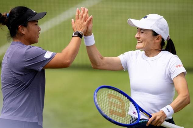 DEN BOSCH - Shuko Aoyama (JPN) and En-Shuo Liang (TPE) during the WTA, Tennis Damen doubles final match against Ingrid Neel (EST) and Giuliana Olmos (MEX) at the 2026 LibÃ ma Open. The combined ATP, Tennis Herren WTA tournament is being held on the grounds of the former Autotron car theme park. IRIS VAN DEN BROEK ANP xVIxANPxSportx xxANPxIVx 560896444 originalFilename: 560896444.jpg