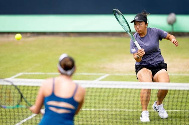 DEN BOSCH - Shuko Aoyama (JPN) and En-Shuo Liang (TPE) during the WTA, Tennis Damen doubles final match against Ingrid Neel (EST) and Giuliana Olmos (MEX) at the 2026 LibÃ ma Open. The combined ATP, Tennis Herren WTA tournament is being held on the grounds of the former Autotron car theme park. IRIS VAN DEN BROEK ANP xVIxANPxSportx xxANPxIVx 560896453 originalFilename: 560896453.jpg