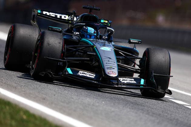 George Russell of Great Britain and Mercedes AMG Petronas F1 Team , Qualifying, F1 Grand Prix of Barcelona Catalunya, on June 13, 2026 in Barcelona, Spain Photo by Diogo Cardoso DeFodi Images George Russell of Great Britain and Mercedes AMG Petronas F1 Team , Qualifying, F1 Grand Prix of Barcelona Catalunya, Circuit de Barcelona Catalunya on June 13, 2026 in Barcelona, Spain Photo by Diogo Cardoso DeFodi Images