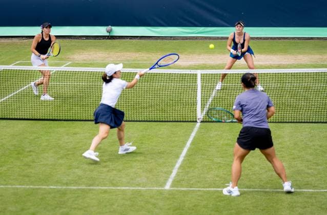 DEN BOSCH - Shuko Aoyama (JPN) and En-Shuo Liang (TPE) during the WTA, Tennis Damen doubles final match against Ingrid Neel (EST) and Giuliana Olmos (MEX) at the 2026 LibÃ ma Open. The combined ATP, Tennis Herren WTA tournament is being held on the grounds of the former Autotron car theme park. IRIS VAN DEN BROEK ANP xVIxANPxSportx xxANPxIVx 560896934 originalFilename: 560896934.jpg