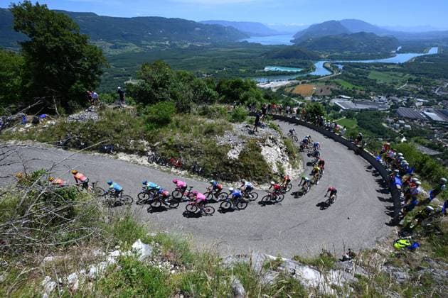 Tour Auvergne - Rhone-Alpes 2026 Stage 7 GRAND COLOMBIER, FRANCE - JUNE 13 : Illustration picture during stage 7 of the 78th edition of Tour Auvergne - Rhone-Alpes an UCI World Tour 2.UWT cycling road race stage for Men Elite of 133.6 km with start in La Bridoire and finish in Grand Colombier on June 13, 2026 in Grand Colombier, France, 13 06 2026 ( Motordriver Guy De Vuyst - Grand Colombier France  Copyright: xVincentxKalutx