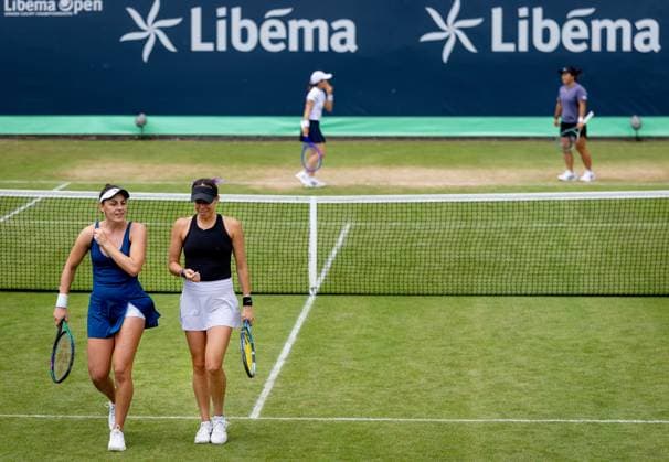DEN BOSCH - Ingrid Neel (EST) and Giuliana Olmos (MEX) during the WTA, Tennis Damen doubles final match against Shuko Aoyama (JPN) and En-Shuo Liang (TPE) at the 2026 LibÃ ma Open. The combined ATP, Tennis Herren WTA tournament is being held on the grounds of the former Autotron car theme park. IRIS VAN DEN BROEK ANP xVIxANPxSportx xxANPxIVx 560897029 originalFilename: 560897029.jpg