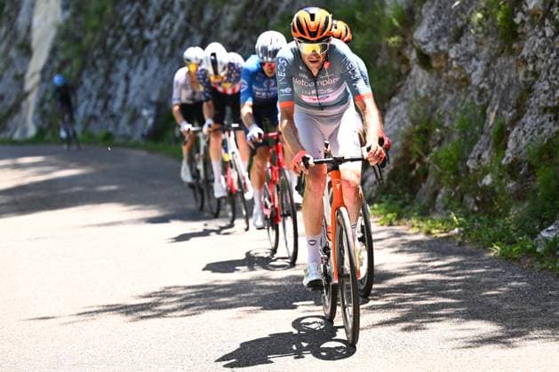Tour Auvergne - Rhone-Alpes 2026 Stage 7 GRAND COLOMBIER, FRANCE - JUNE 13 : De Plus Laurens (BEL) of Netcompany INEOS during stage 7 of the 78th edition of Tour Auvergne - Rhone-Alpes an UCI World Tour 2.UWT cycling road race stage for Men Elite of 133.6 km with start in La Bridoire and finish in Grand Colombier on June 13, 2026 in Grand Colombier, France, 13 06 2026 ( Motordriver Guy De Vuyst - Grand Colombier France  Copyright: xVincentxKalutx