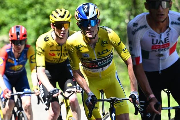 Tour Auvergne - Rhone-Alpes 2026 Stage 7 GRAND COLOMBIER, FRANCE - JUNE 13 : Tuckwell Luke (AUS) of Red Bull BORA Hansgrohe during stage 7 of the 78th edition of Tour Auvergne - Rhone-Alpes an UCI World Tour 2.UWT cycling road race stage for Men Elite of 133.6 km with start in La Bridoire and finish in Grand Colombier on June 13, 2026 in Grand Colombier, France, 13 06 2026 ( Motordriver Guy De Vuyst - Grand Colombier France  Copyright: xVincentxKalutx