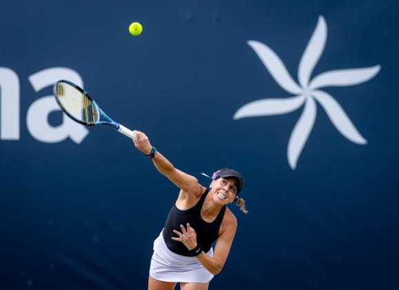 DEN BOSCH - Giuliana Olmos (MEX) during the WTA, Tennis Damen doubles final match against Shuko Aoyama (JPN) and En-Shuo Liang (TPE) at the 2026 LibÃ ma Open. The combined ATP, Tennis Herren WTA tournament is being held on the grounds of the former Autotron car theme park. IRIS VAN DEN BROEK ANP xVIxANPxSportx xxANPxIVx 560897529 originalFilename: 560897529.jpg