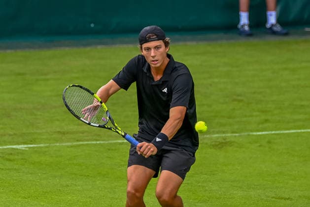 Benito Sanchez Martinez Germany at the net TERRA WORTMANN Open 2026, Tennis, ATP 500, Tournament, Qualification, 13 06 2026, TERRA WORTMANN Open 2026, Tennis, ATP 500, Tournament, Qualification, 13 06 2026 Halle Copyright: xEibner-Pressefoto RobertxGertzenx EP_RGN