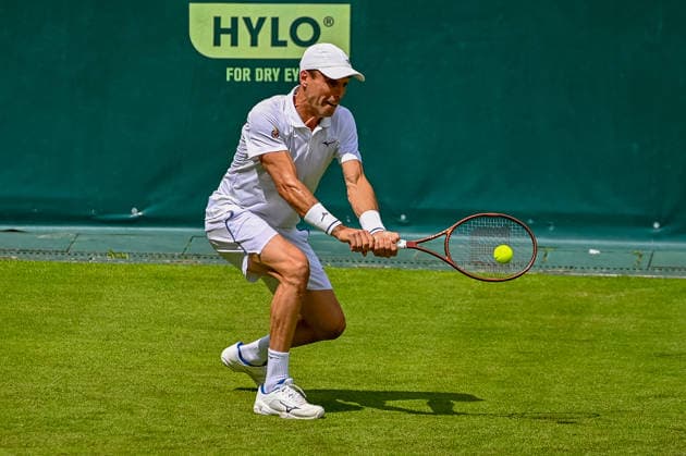 Roberto Bautista Agut Spain beats backhand TERRA WORTMANN Open 2026, Tennis, ATP 500, Tournament, Qualification, 13 06 2026, TERRA WORTMANN Open 2026, Tennis, ATP 500, Tournament, Qualification, 13 06 2026 Halle Copyright: xEibner-Pressefoto RobertxGertzenx EP_RGN