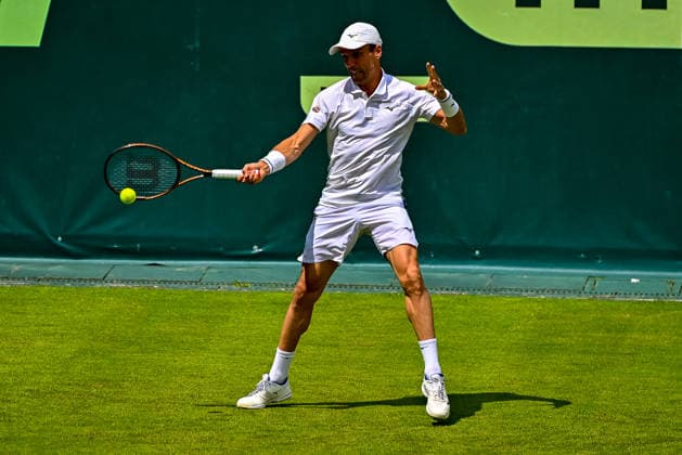Roberto Bautista Agut Spain beats with forehand TERRA WORTMANN Open 2026, Tennis, ATP 500, Tournament, Qualification, 13 06 2026, TERRA WORTMANN Open 2026, Tennis, ATP 500, Tournament, Qualification, 13 06 2026 Halle Copyright: xEibner-Pressefoto RobertxGertzenx EP_RGN