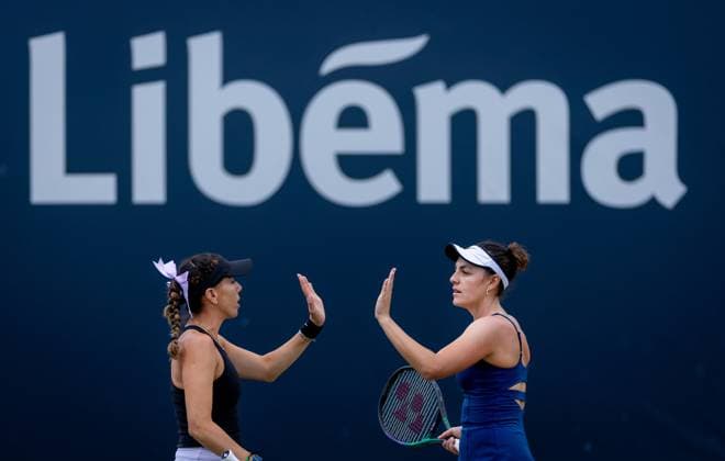 DEN BOSCH - Ingrid Neel (EST) and Giuliana Olmos (MEX) during the WTA, Tennis Damen doubles final match against Shuko Aoyama (JPN) and En-Shuo Liang (TPE) at the 2026 LibÃ ma Open. The combined ATP, Tennis Herren WTA tournament is being held on the grounds of the former Autotron car theme park. IRIS VAN DEN BROEK ANP xVIxANPxSportx xxANPxIVx 560897620 originalFilename: 560897620.jpg