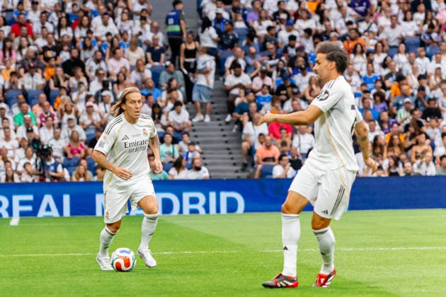 ESP Corazon Classic Match 2026 Real Madrid Leyendasv Inter Legends Michel Salgado of Real Madrid during Corazon Classic Match 2026 between Real Madrid Leyendas v Inter Legends played at Santiago Bernabeu Stadium, Madrid on June 13, 2026 in Spain Madrid Spain Futbol Copyright: xAlbaxPachecox xAgenciaxLOFx