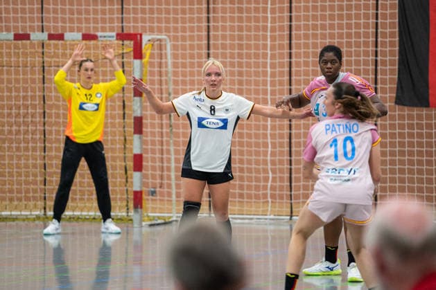 U20 Women National Team Germany GER vs U20 Women National Team Spain SPA , Handball, Four Nations Tournament, 13 6 2026, Season 2025 2026, Hannover Ruslana Litvinov Germany U20 Women, 08, plays at Buxtehuder SV in defense Hannover Sporthalle IGS Badenstedt Germany