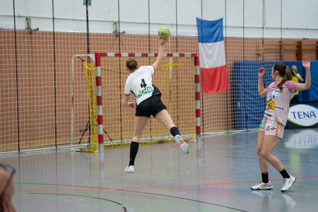 U20 Women National Team Germany GER vs U20 Women National Team Spain SPA , Handball, Four Nations Tournament, 13 6 2026, Season 2025 2026, Hannover Lara Egeling Germany U20 Women, 04, plays at Borussia Dortmund in goal throw Hannover Sporthalle IGS Badenstedt Germany
