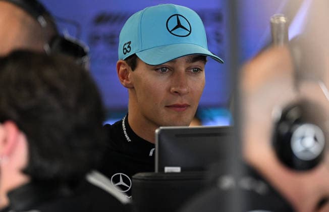 Formula 1 Barcelona-Catalunya Grand Prix 2026 - Practice BARCELONA, SPAIN - JUNE 13: George Russell of Mercedes is seen ahead of the third practice tour of the Barcelona-Catalunya Grand Prix, the seventh race of the 2026 Formula 1 World Championship, WM, Weltmeisterschaft at the 4.66-kilometer Circuit de Barcelona-Catalunya in Barcelona, Spain on June 13, 2026. Burak Akbulut Anadolu Barcelona Spain. Editorial use only. Please get in touch for any other usage.  Copyright: x2026xAnadoluxBurakxAkbulutx