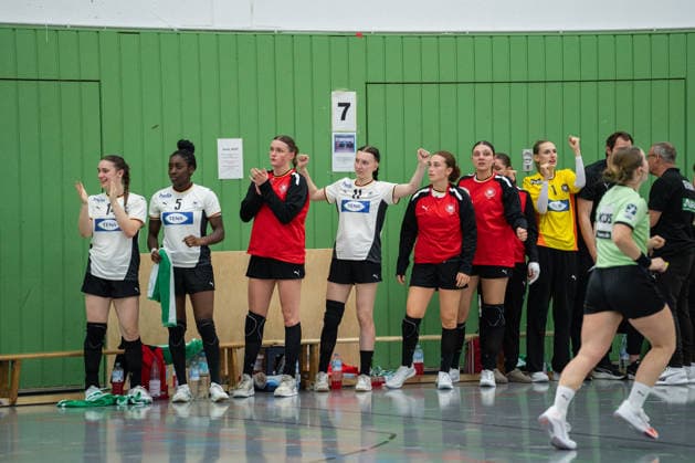 U20 Womens National Team Germany GER vs U20 Womens National Team Spain SPA , Handball, Four Nations Tournament, 13 6 2026, Season 2025 2026, Hannover The U20 Womens National Team Germany GER cheers after a goal Hannover Sporthalle IGS Badenstedt Germany