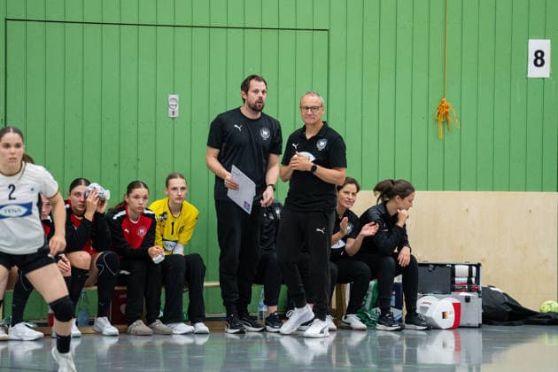 U20 Womens National Team Germany GER vs U20 Womens National Team Spain SPA , Handball, Four Nations Tournament, 13 6 2026, Season 2025 2026, Hanover Frederick Griesbach and Christopher Nordmeyer Germany U20 Women, National Coach Hanover Sports Hall IGS Badenstedt Germany