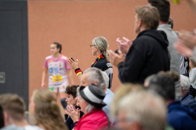 U20 Womens National Team Germany GER vs U20 Womens National Team Spain SPA , Handball, Four Nations Tournament, 13 6 2026, Season 2025 2026, Hannover Fans of the U20 Womens National Team Germany GER applaud Hannover Sports Hall IGS Badenstedt Germany
