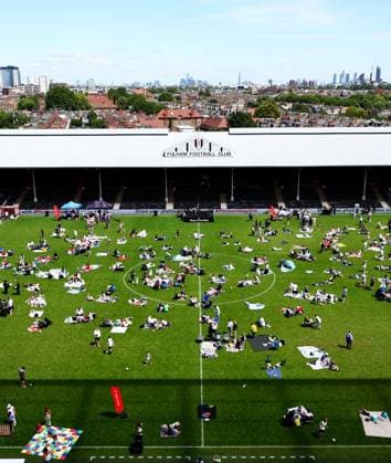Fulham FC Picnic on the Pitch 2026. Fulham FC Picnic on the Pitch, Day One, Football, Craven Cottage, London - 13 Jun 2026London Craven Cottage United Kingdom  Copyright: xJamesxMarsh Shutterstockx 16924169cp