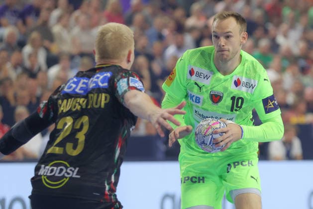 13 06 2026, xtgx, Handball, EHF Champions League semi-final, SC Magdeburg Füchse Berlin v l Mathias Gidsel Berlin, 19 Koeln