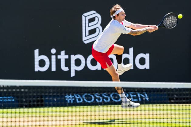 Stuttgart, GERMANY - June 13: Alexander Bublik (KAZ) during the Singles Match between Alexander Bublik (KAZ) vs. Taylor Fritz (USA) at BOSS OPEN 2026, Tennisanlage Weissenhof on June 13, 2026 in Stuttgart, Germany. Baden-Württemberg Germany Copyright: xTimoxSteinx