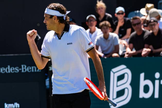 Stuttgart, GERMANY - June 13: Taylor Fritz (USA) during the Singles Match between Alexander Bublik (KAZ) vs. Taylor Fritz (USA) at BOSS OPEN 2026, Tennisanlage Weissenhof on June 13, 2026 in Stuttgart, Germany. Baden-Württemberg Germany Copyright: xTimoxSteinx