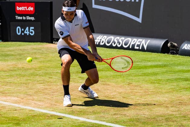 Stuttgart, GERMANY - June 13: Taylor Fritz (USA) during the Singles Match between Alexander Bublik (KAZ) vs. Taylor Fritz (USA) at BOSS OPEN 2026, Tennisanlage Weissenhof on June 13, 2026 in Stuttgart, Germany. Baden-Württemberg Germany Copyright: xTimoxSteinx
