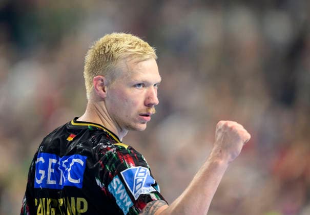Cheers Magnus SAUGSTRUP SCM , semi-final SC Magdeburg MD vs Füchse Berlin, on 13 06 2026 Men Handball EHF Champions League Final4 2026, from 13 06 14 06 2026 in Cologne Germany Lanxess Arena
