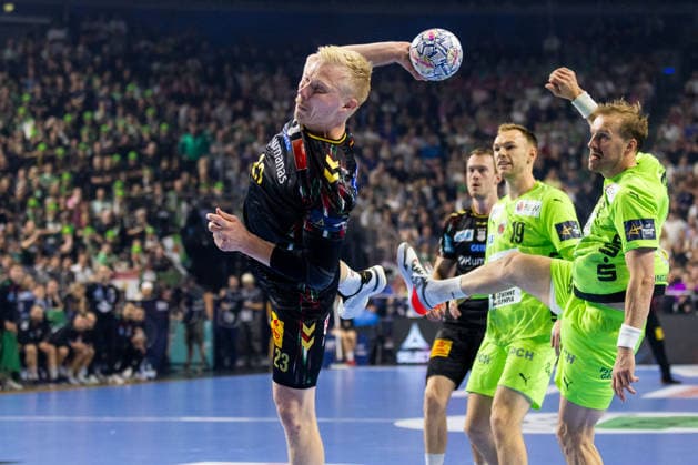 Magnus SAUGSTRUP SC Magdeburg, 23 scores a goal, action, goal throw GER, SC Magdeburg vs Fuechse Berlin, handball, TruckScout24 EHF FINAL4 2026, semi-final, match time 2025 2026, 13 06 2026, GER, SC Magdeburg vs Fuechse Berlin, handball, TruckScout24 EHF FINAL4 2026, semi-final, match time 2025 2026, 13 06 2026, Cologne Copyright: xEibnerxPressefoto OliverxSchmidtx EP_OST