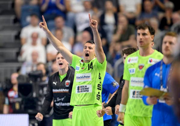 Cheering Aitor Arino B semi-final SC Magdeburg MD vs Füchse Berlin, on 13 06 2026 Men Handball EHF Champions League Final4 2026, from 13 06 14 06 2026 in Cologne Germany Lanxess Arena
