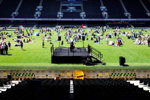 Fulham FC Picnic on the Pitch 2026. Fulham FC Picnic on the Pitch, Day One, Football, Craven Cottage, London - 13 Jun 2026London Craven Cottage United Kingdom  Copyright: xJamesxMarsh Shutterstockx 16924169dy