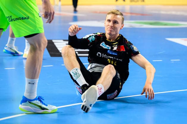 Cologne, Germany Handball EHF CL Final 4 Semi-Final SC Magdeburg Fuechse Berlin Gisli Thorgeir Kristjansson SC Magdeburg Cologne Lanxess Arena North Rhine-Westphalia Germany