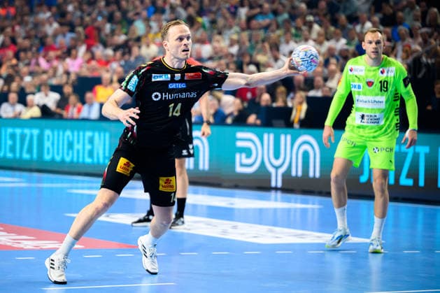Cologne, Germany Handball EHF CL Final 4 Semi-Final SC Magdeburg Fuechse Berlin Omar Ingi Magnusson SC Magdeburg Cologne Lanxess Arena North Rhine-Westphalia Germany