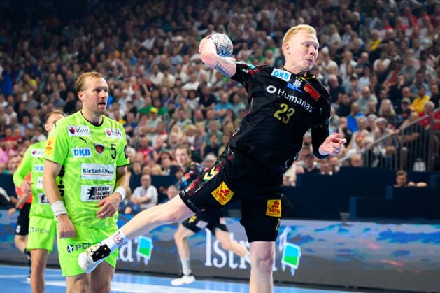 Cologne, Germany Handball EHF CL Final 4 Semi-Final SC Magdeburg Fuechse Berlin Magnus Saugstrup Jensen SC Magdeburg Cologne Lanxess Arena North Rhine-Westphalia Germany