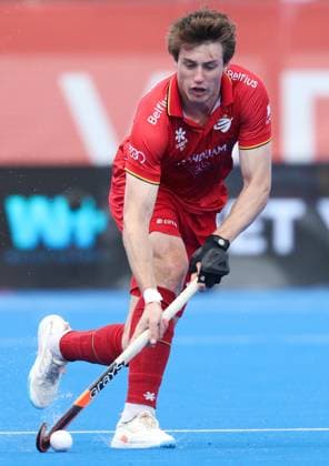 Belgium s Hugo Labouchere pictured in action during a hockey game between Belgian national team, Nationalteam Red Lions and Pakistan, Saturday 13 June 2026 in Ottignies-Louvain-la-Neuve, match 9 16 in the group stage of the men s FIH Pro League competition. VIRGINIExLEFOUR  x177504999x