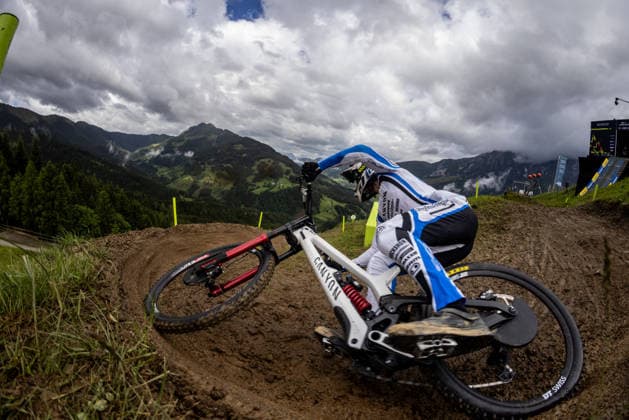 Whoop UCI Mountainbike World Series Leogang Downhill KIEFER Henri CANYON DH RACINGat Whoop UCI Mountainbike World Series Leogang Downhill, 13 06 2026,in Leogang,AUT Photo Sebastian Sternemann