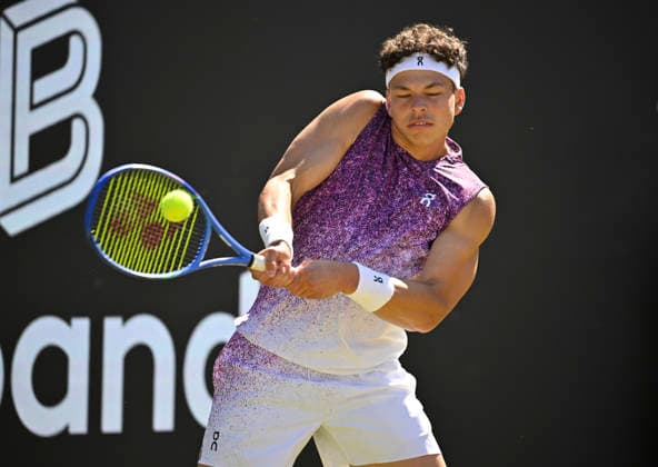 Ben Shelton USA Action Tennis Men BOSS Open ATP 250 Stuttgart 2026 Weissenhof BOSS Open ATP 250 Stuttgart 2026